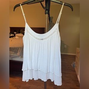 XXI Forever 21 flowy white tank top🤍